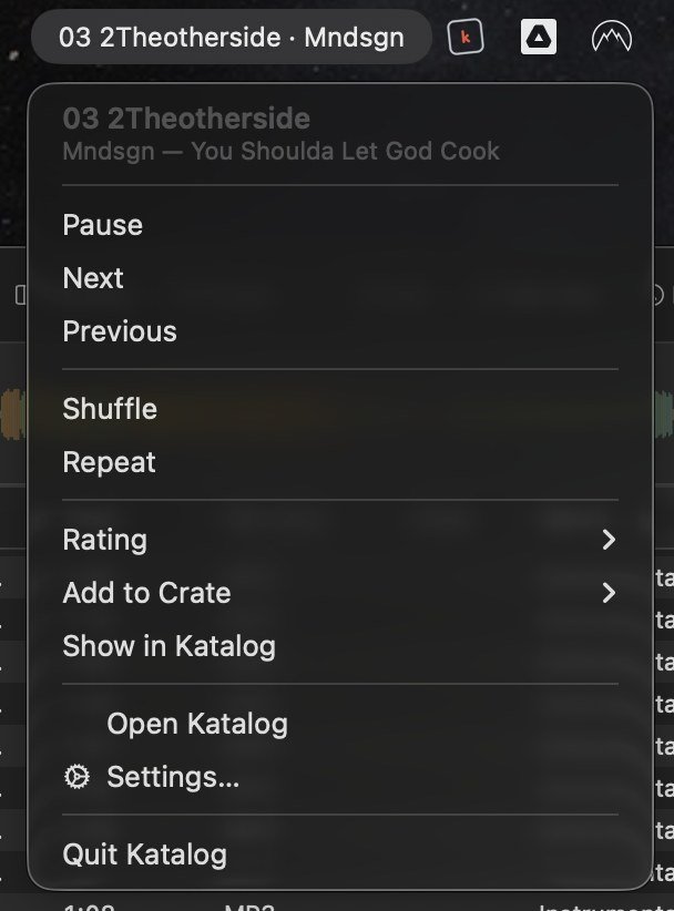 Menu bar